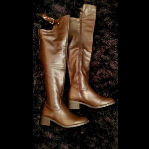 Over-the-knee Buckle Accent Riding Boot
